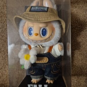 Adorable Fall Into Wild Labubu with Denim Overalls